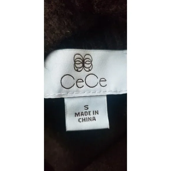NWT CECE CREW NECK LONG PUFF SLEEVE RHINESTONE BOW KNIT SWEATER SMALL - Picture 10 of 11